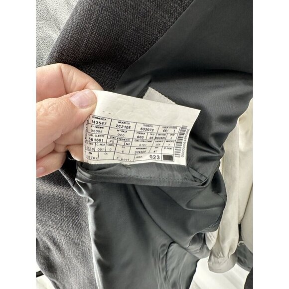 ARMANI COLLEZIONI jacket blazer sport coat 100% wool made in italy gray 48L - Picture 8 of 9